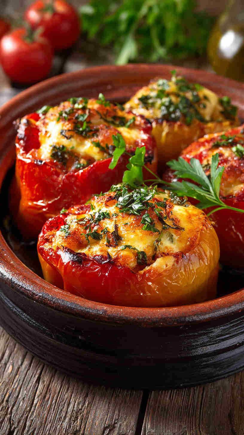 Slow Cooker Stuffed Mini Peppers