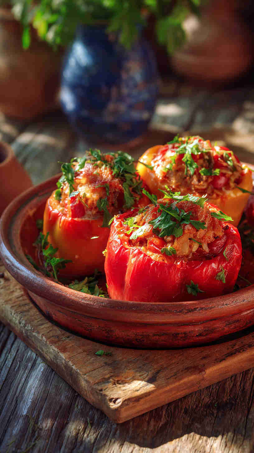 Slow Cooker Stuffed Mini Peppers