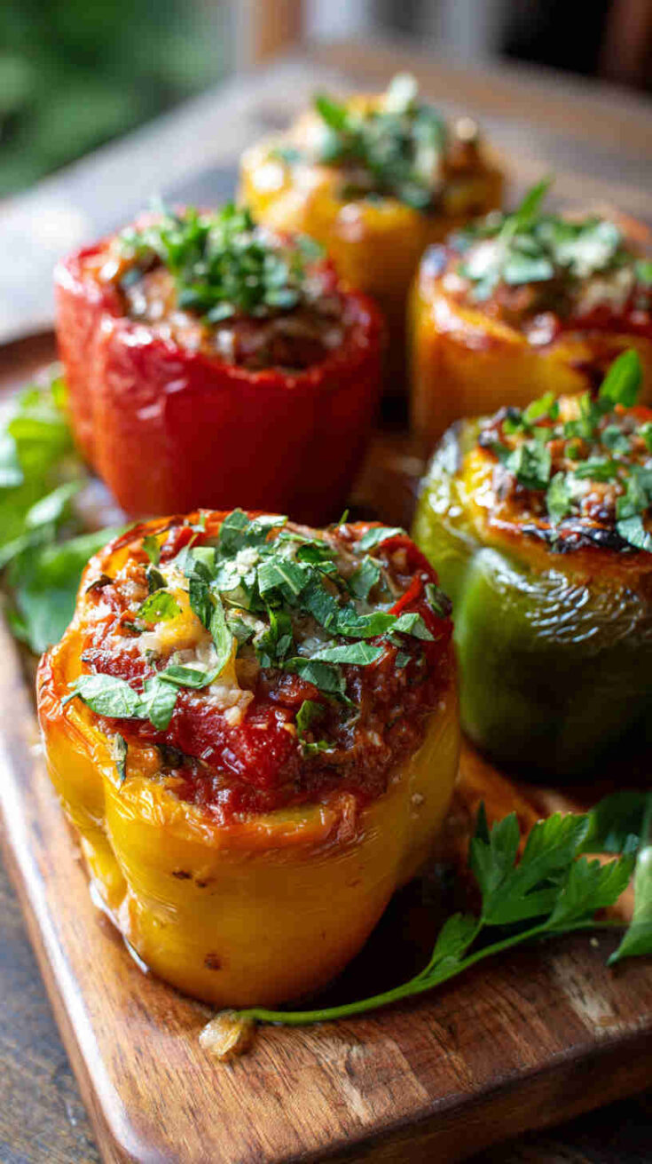 Slow Cooker Stuffed Mini Peppers