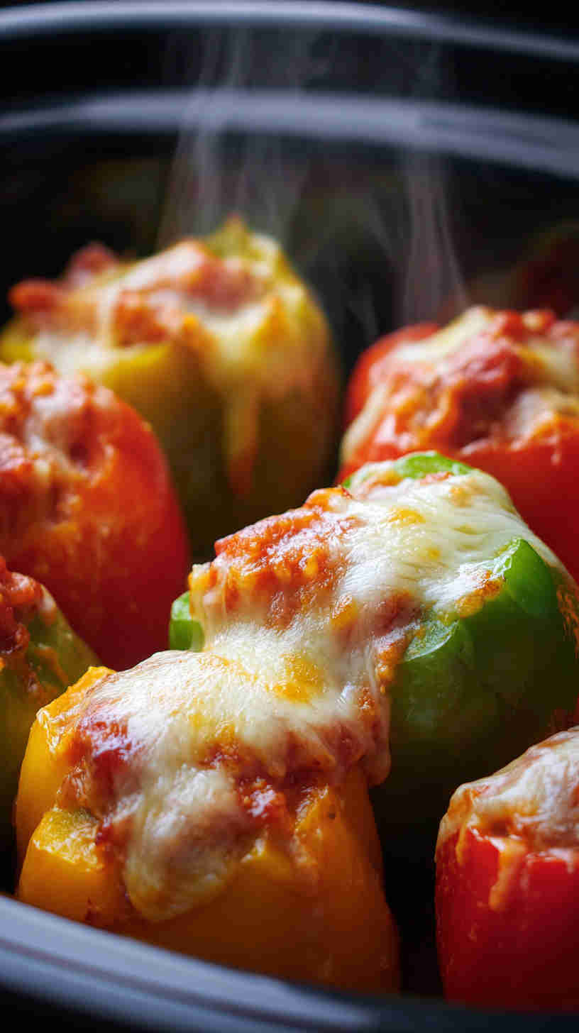 Slow Cooker Stuffed Mini Peppers