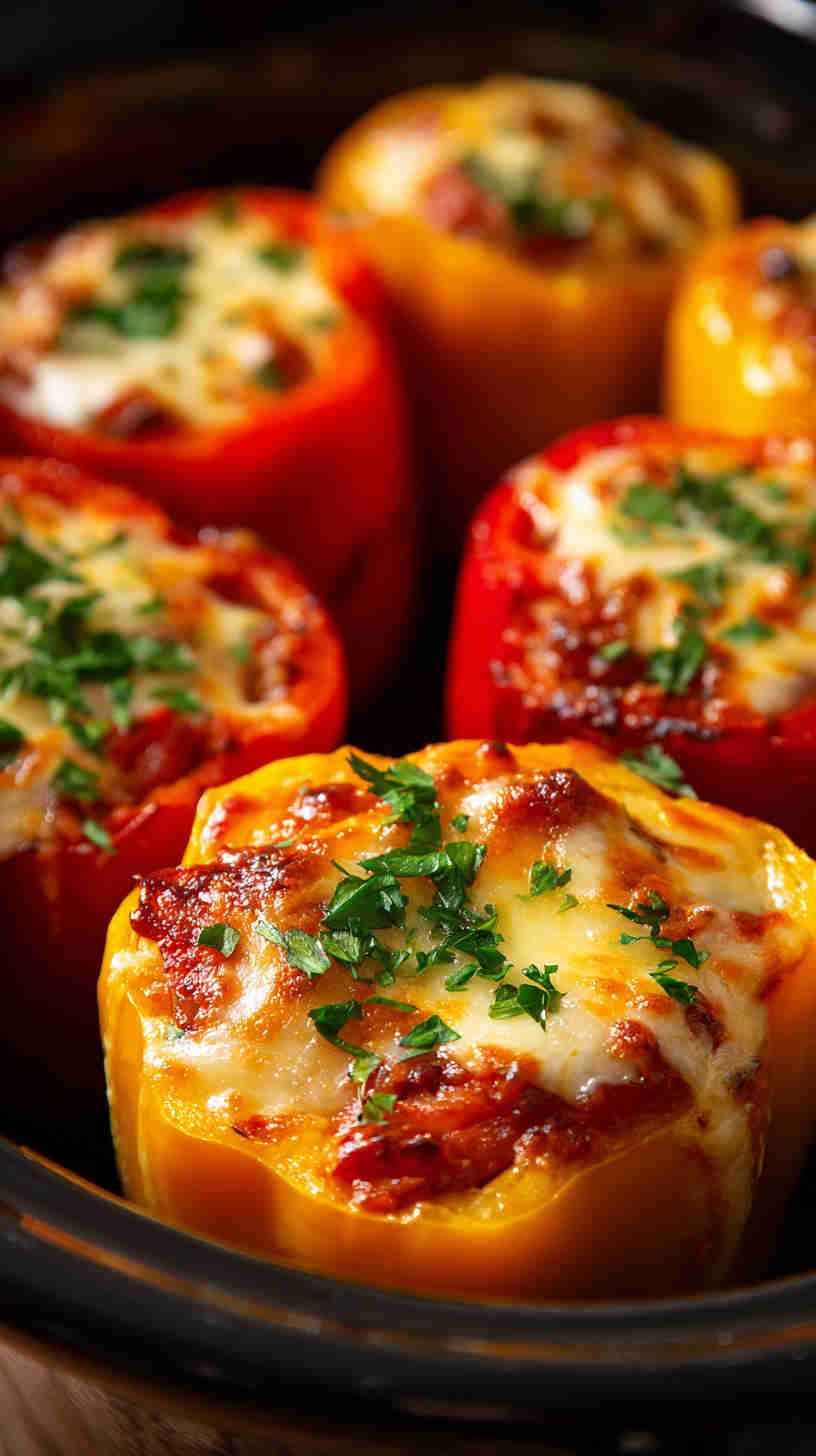 Slow Cooker Stuffed Mini Peppers