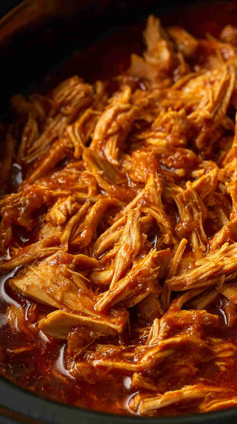 Slow Cooker Sweet Chili Pulled Chicken