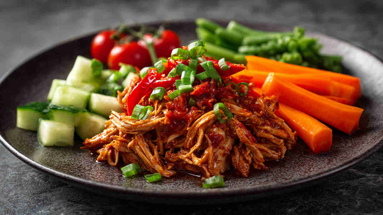Slow Cooker Sweet Chili Pulled Chicken