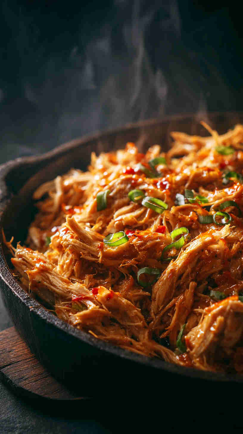 Slow Cooker Sweet Chili Pulled Chicken