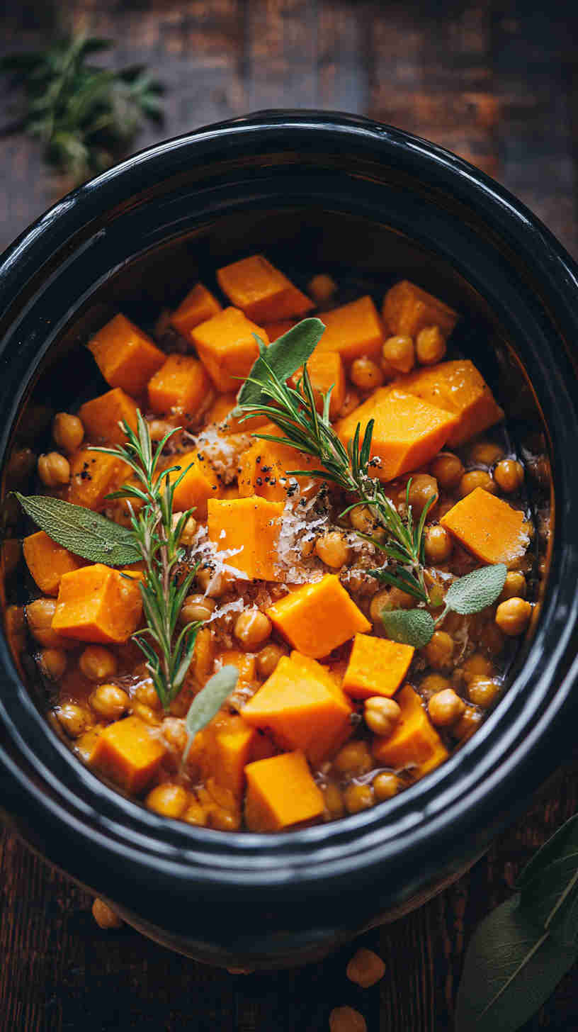 Slow Cooker Sweet Potato Chickpea Stew