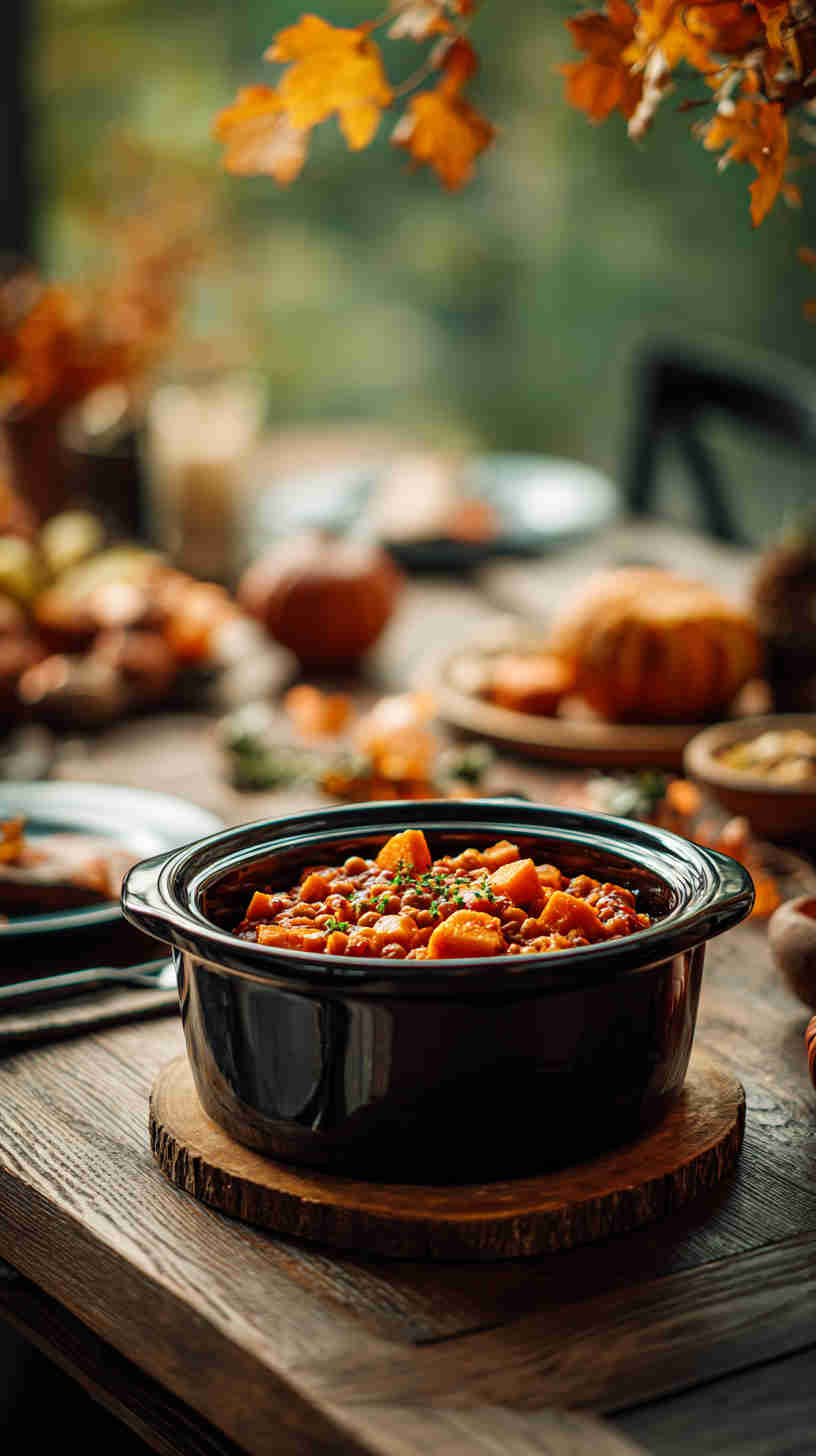 Slow Cooker Sweet Potato Chickpea Stew
