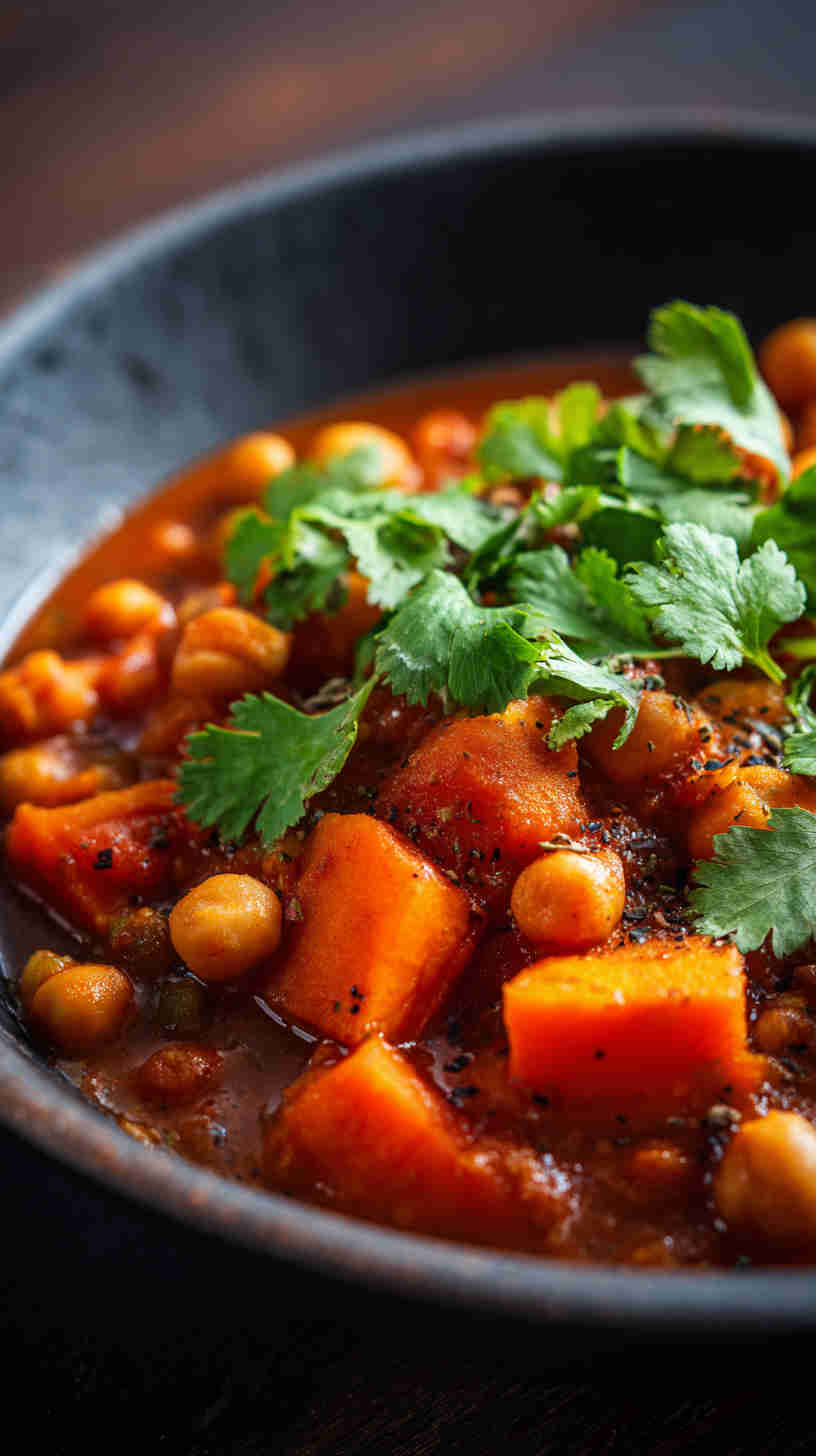 Slow Cooker Sweet Potato Chickpea Stew