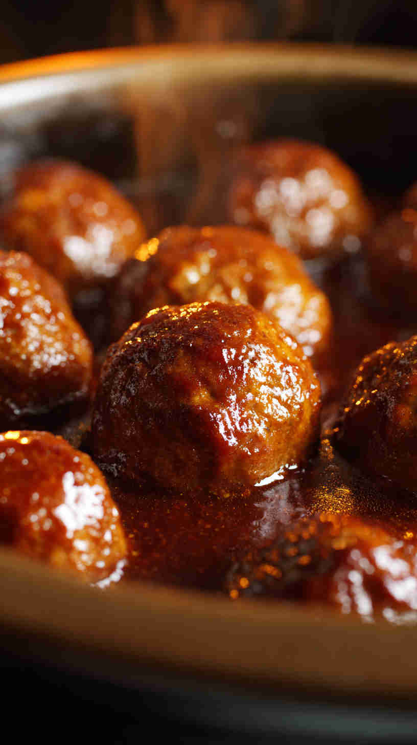 Slow Cooker Sweet and Spicy Party Meatballs