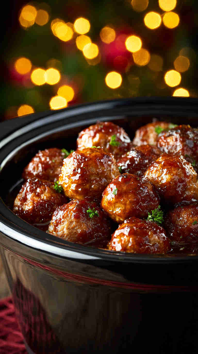 Slow Cooker Sweet and Spicy Party Meatballs