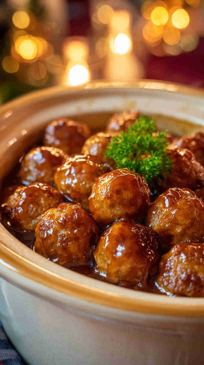 Slow Cooker Sweet and Spicy Party Meatballs