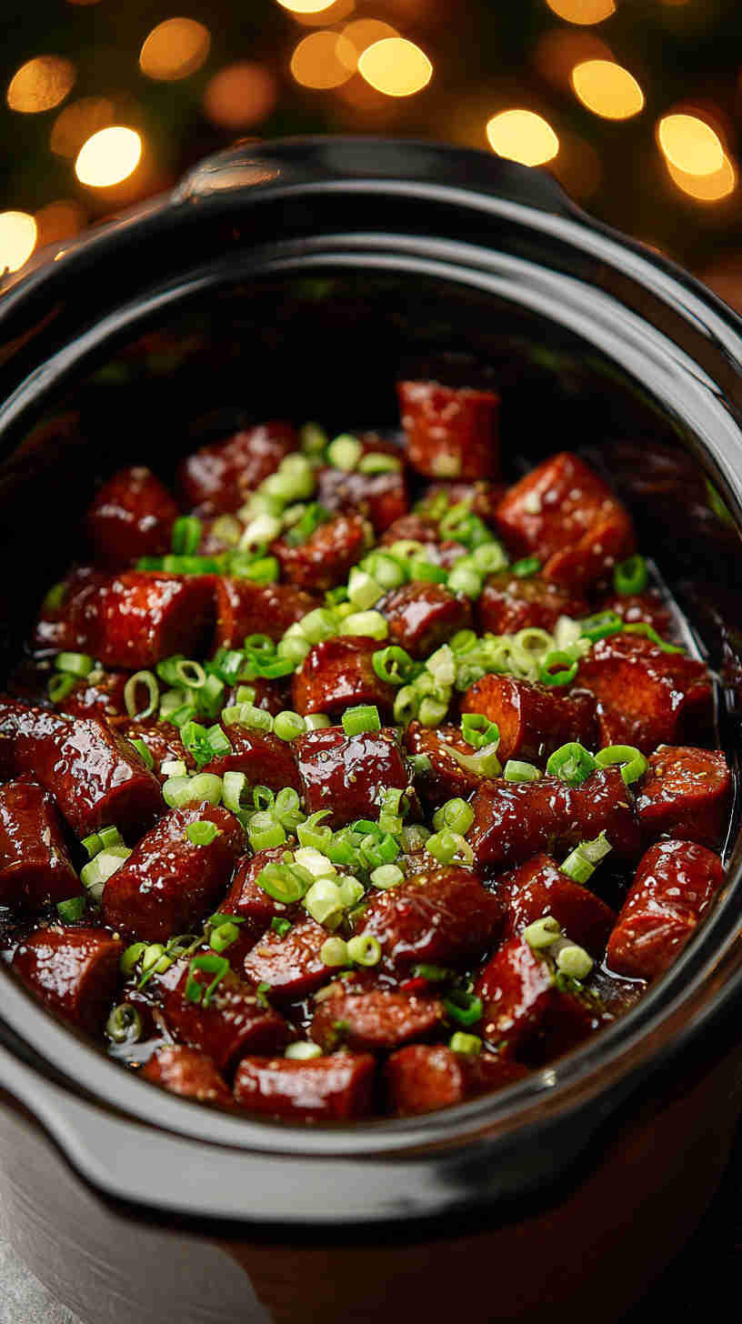 Slow Cooker Teriyaki Cocktail Sausages