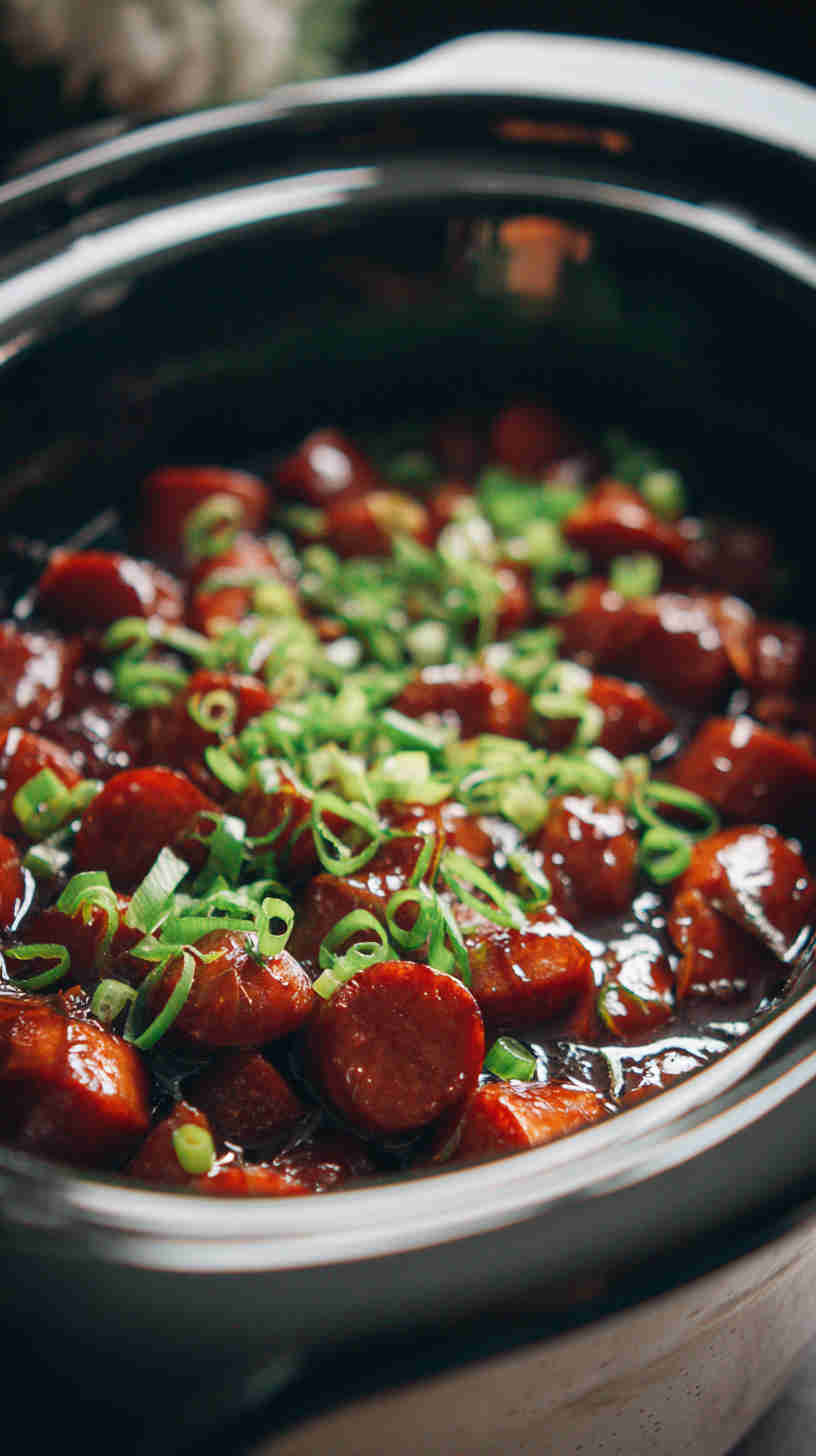 Slow Cooker Teriyaki Cocktail Sausages