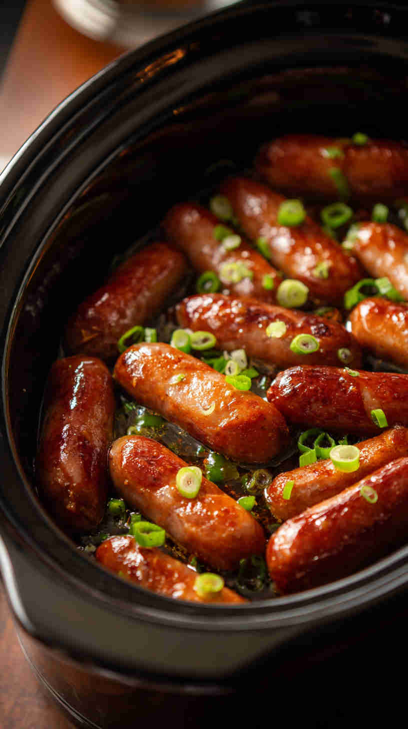 Slow Cooker Teriyaki Cocktail Sausages