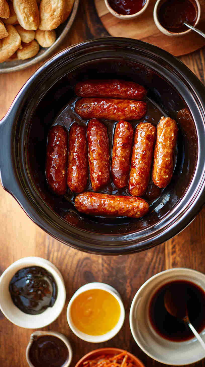 Slow Cooker Teriyaki Cocktail Sausages