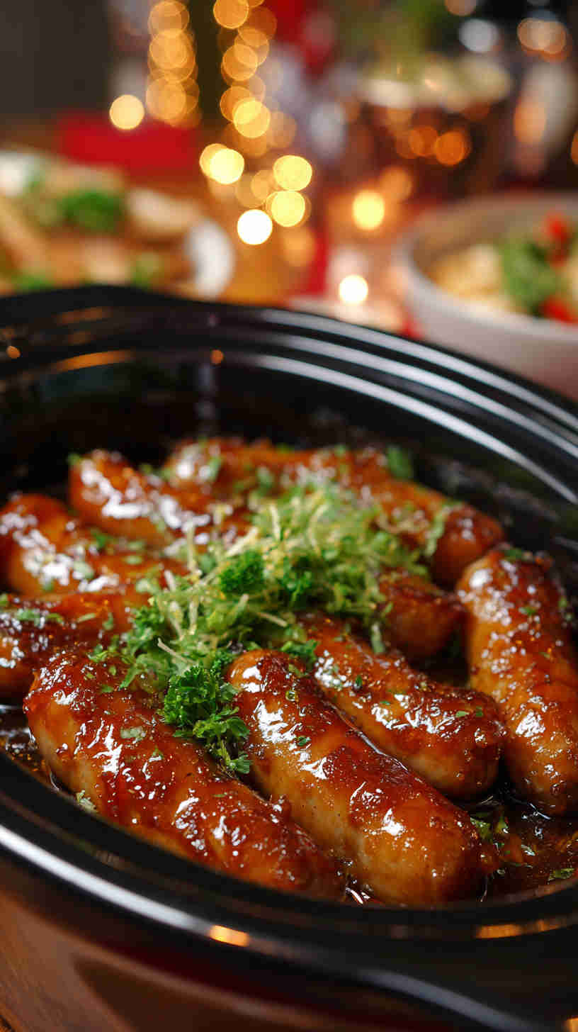 Slow Cooker Teriyaki Cocktail Sausages