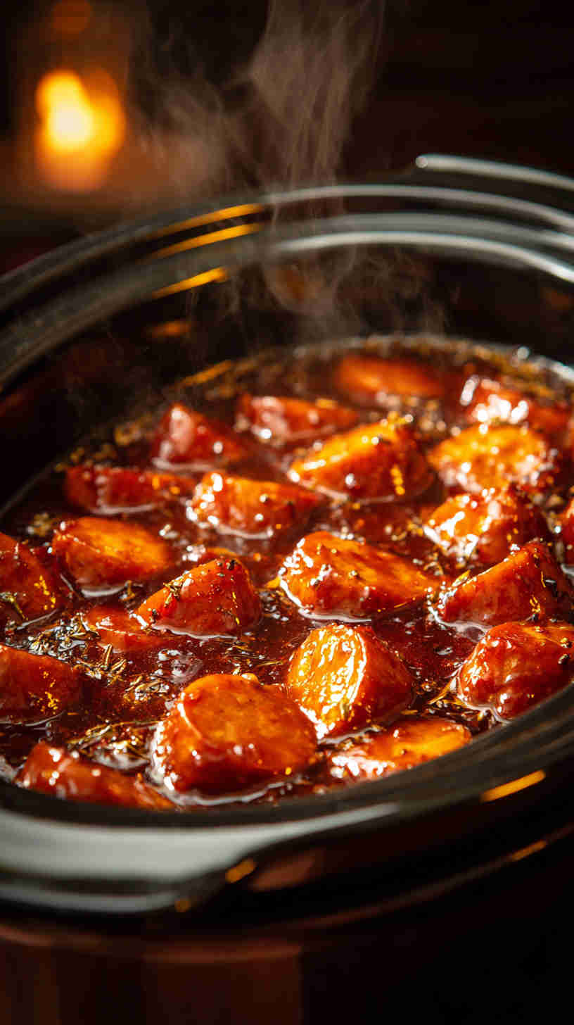 Slow Cooker Teriyaki Cocktail Sausages