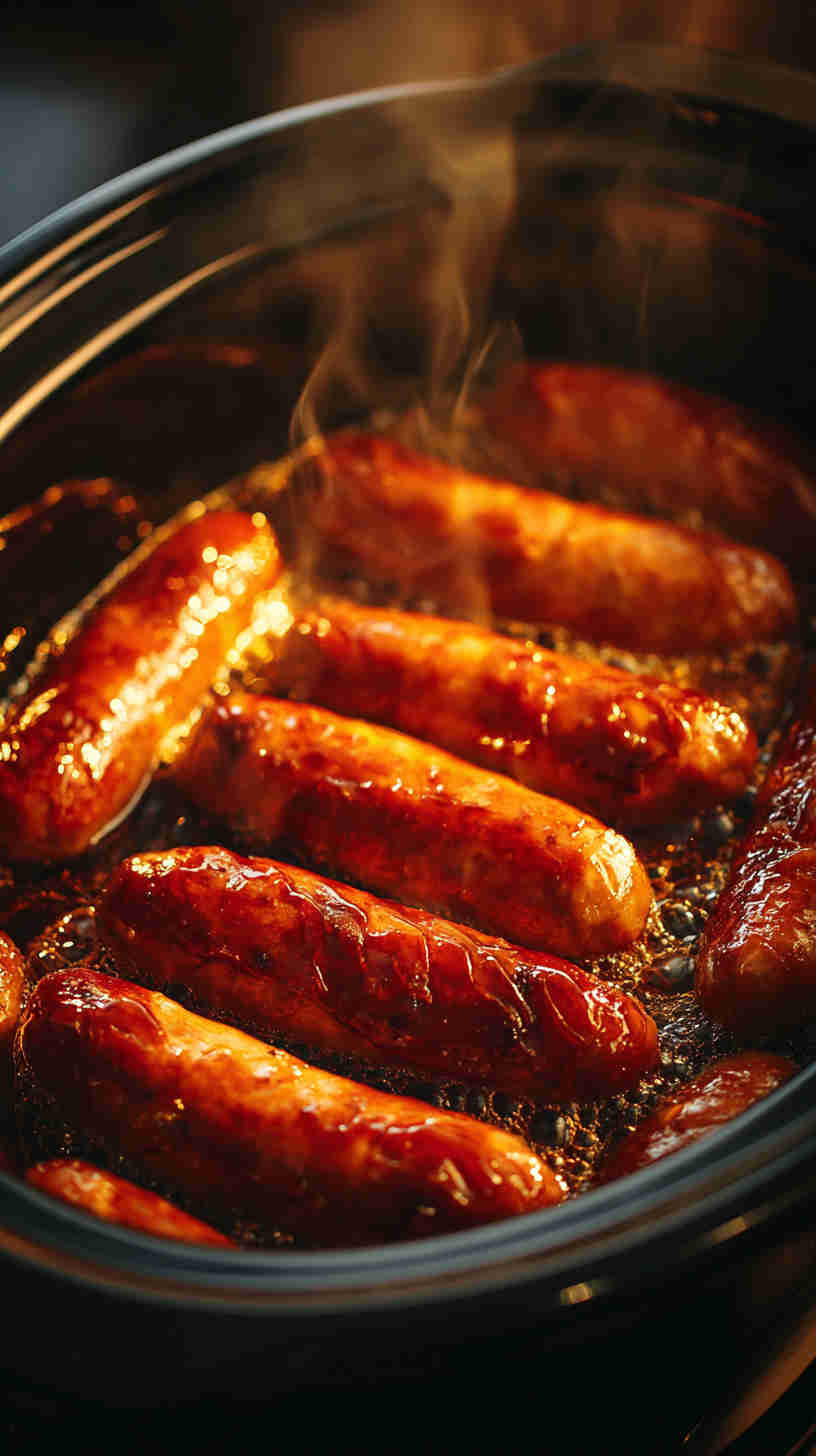 Slow Cooker Teriyaki Cocktail Sausages