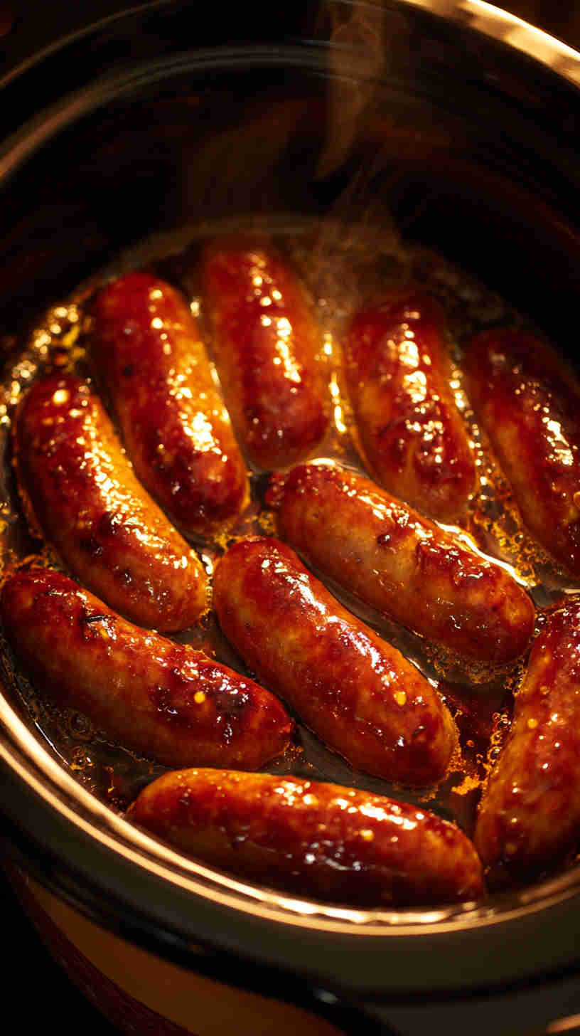 Slow Cooker Teriyaki Cocktail Sausages