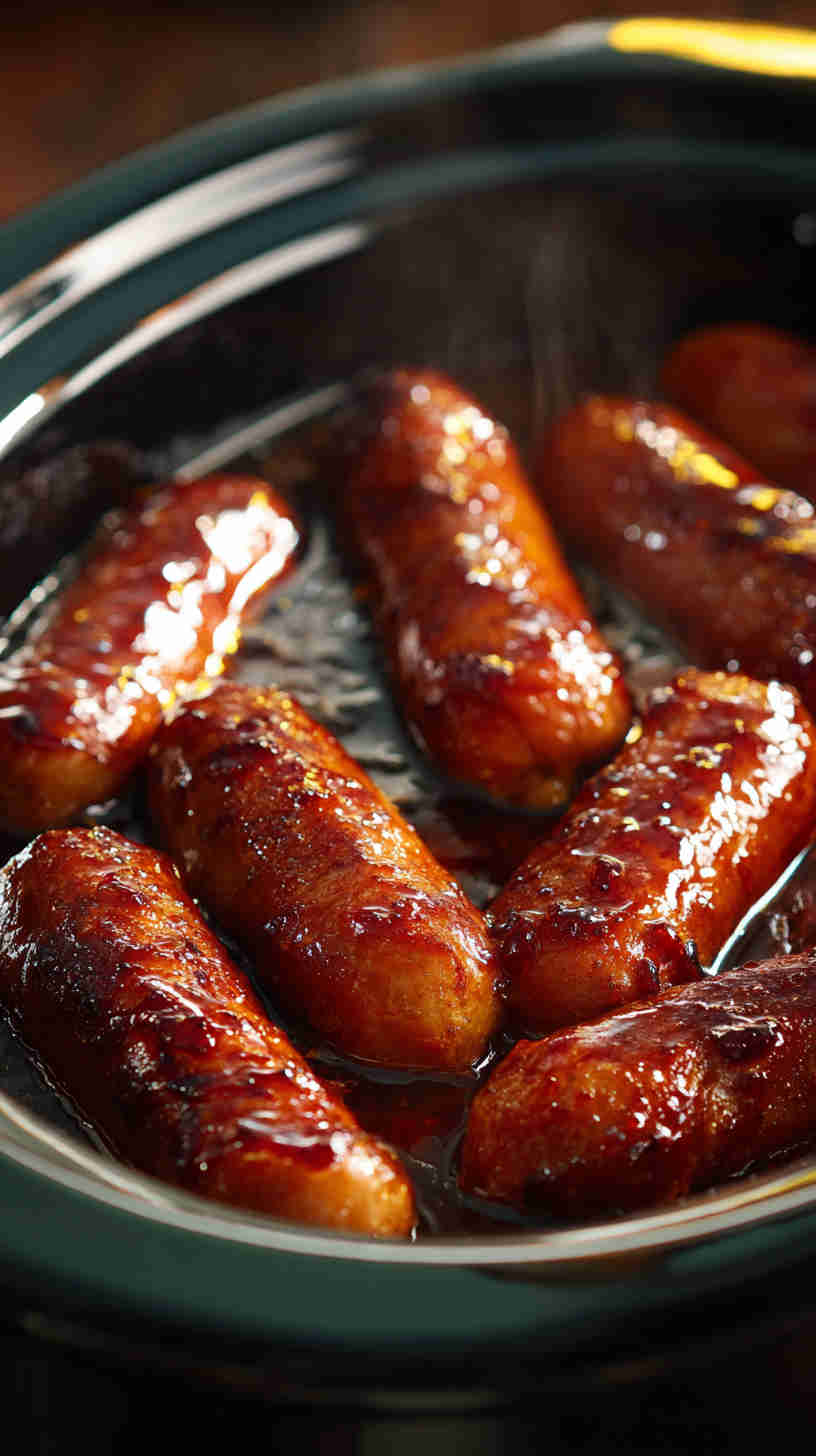 Slow Cooker Teriyaki Cocktail Sausages