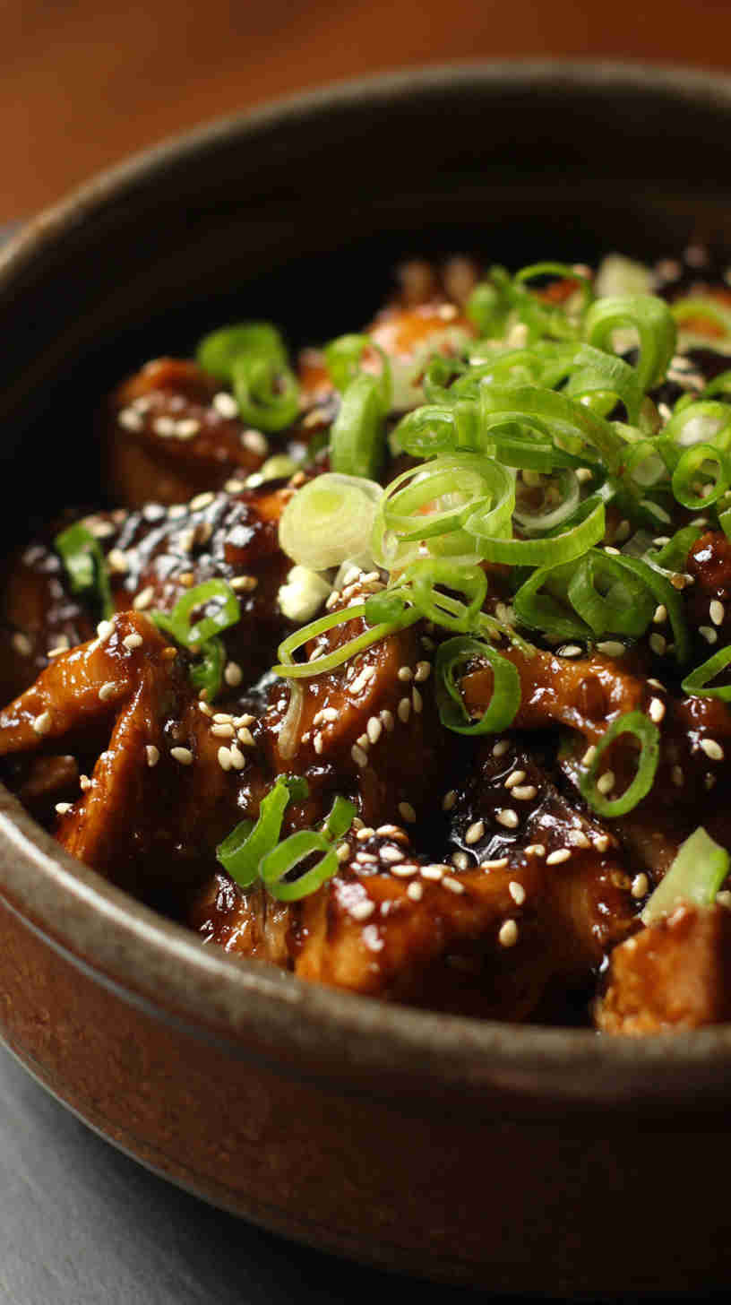 Slow Cooker Teriyaki Pulled Chicken