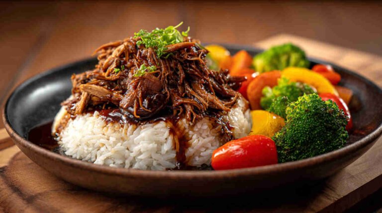 Slow Cooker Teriyaki Pulled Chicken