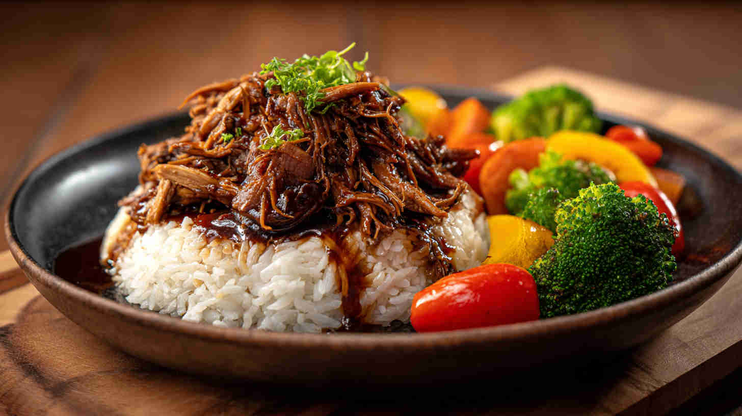 Slow Cooker Teriyaki Pulled Chicken