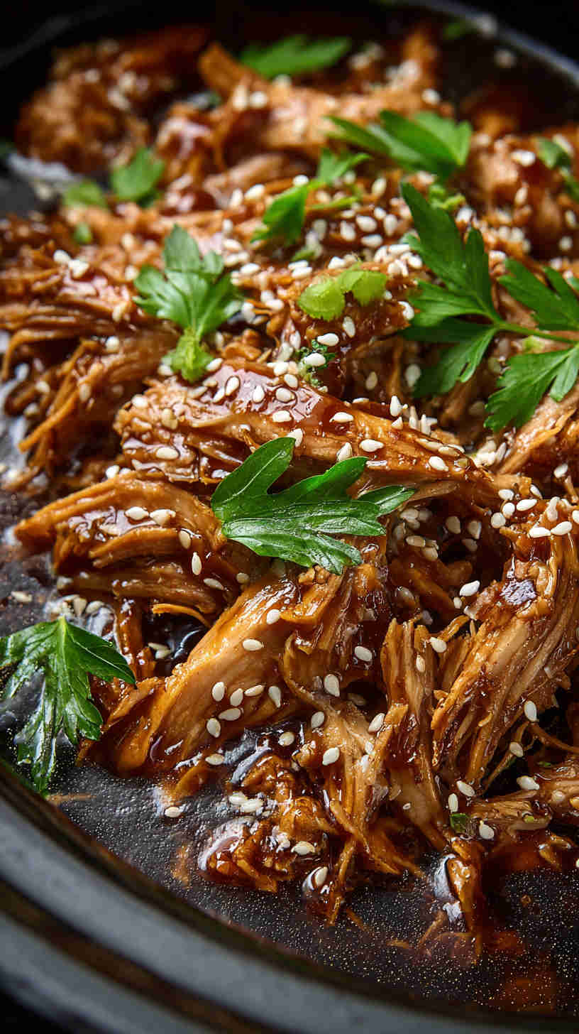 Slow Cooker Teriyaki Pulled Chicken