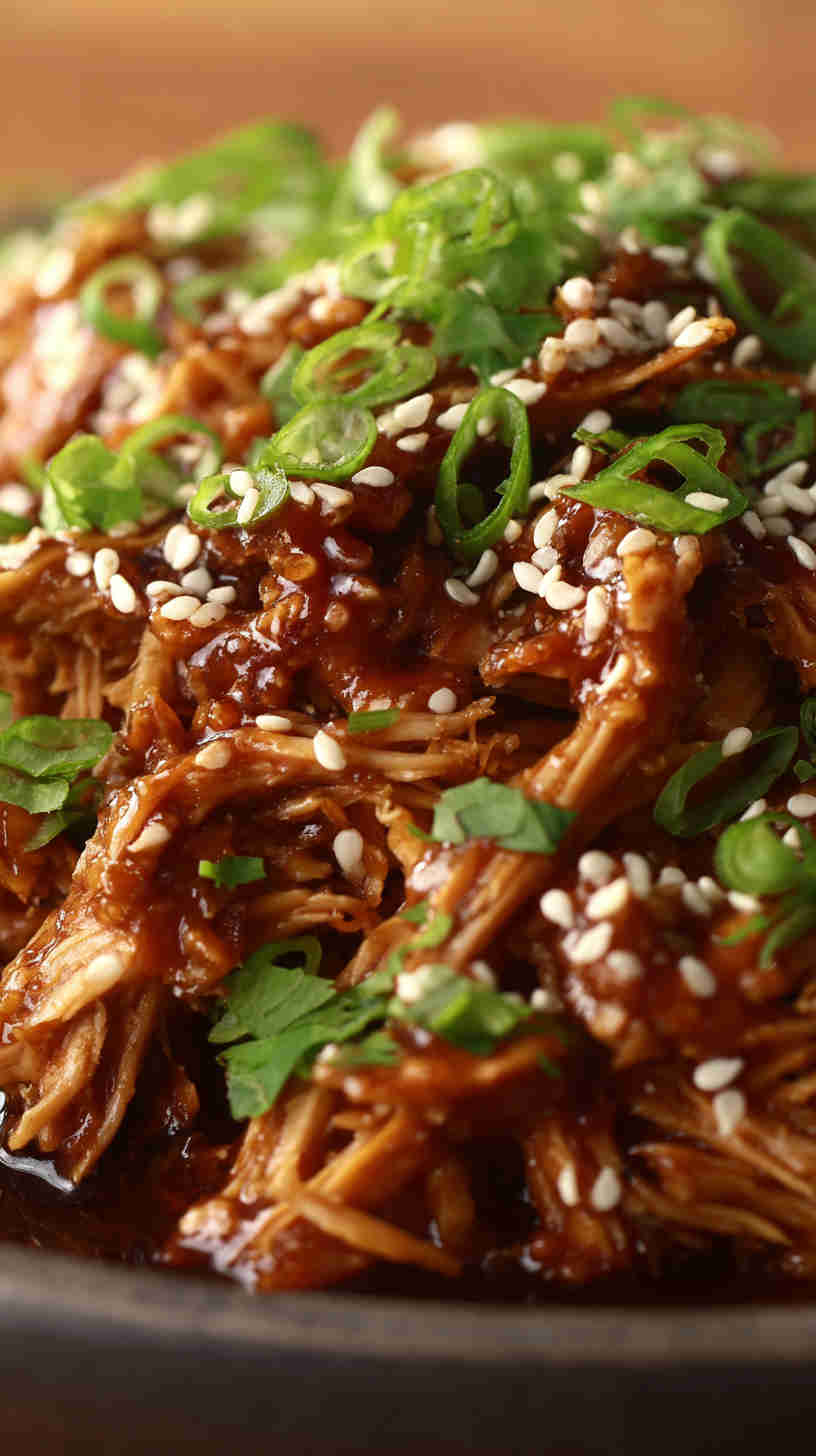 Slow Cooker Teriyaki Pulled Chicken