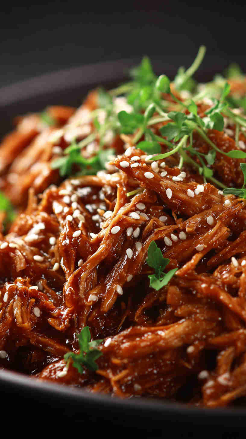 Slow Cooker Teriyaki Pulled Chicken