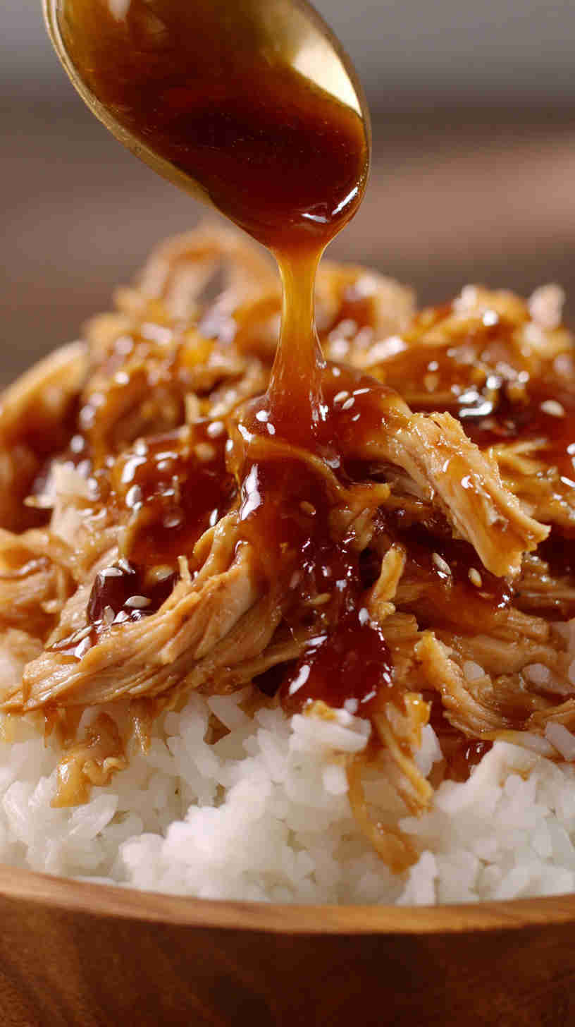 Slow Cooker Teriyaki Pulled Chicken