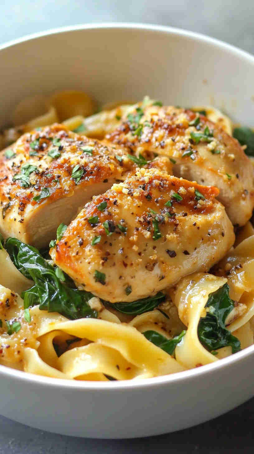 Slow Cooker Tuscan Chicken with Spinach