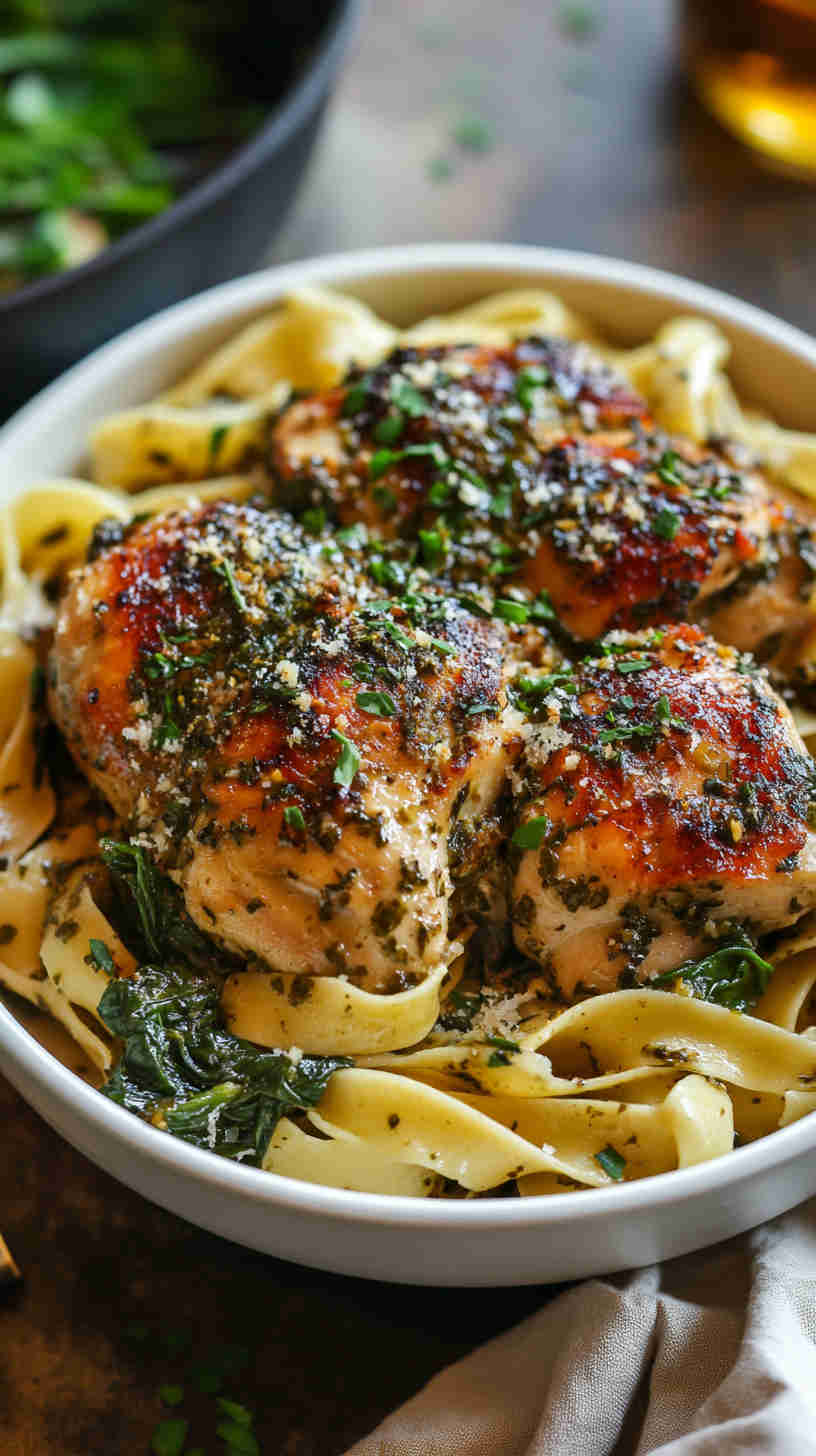 Slow Cooker Tuscan Chicken with Spinach