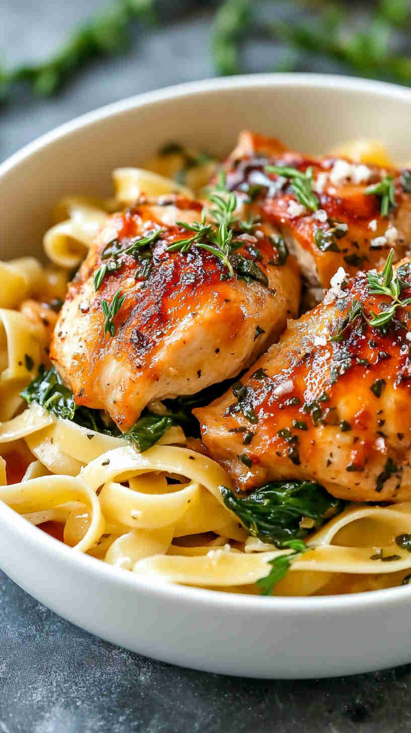 Slow Cooker Tuscan Chicken with Spinach