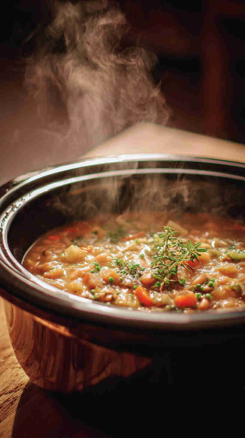 Slow Cooker Tuscan White Bean Soup