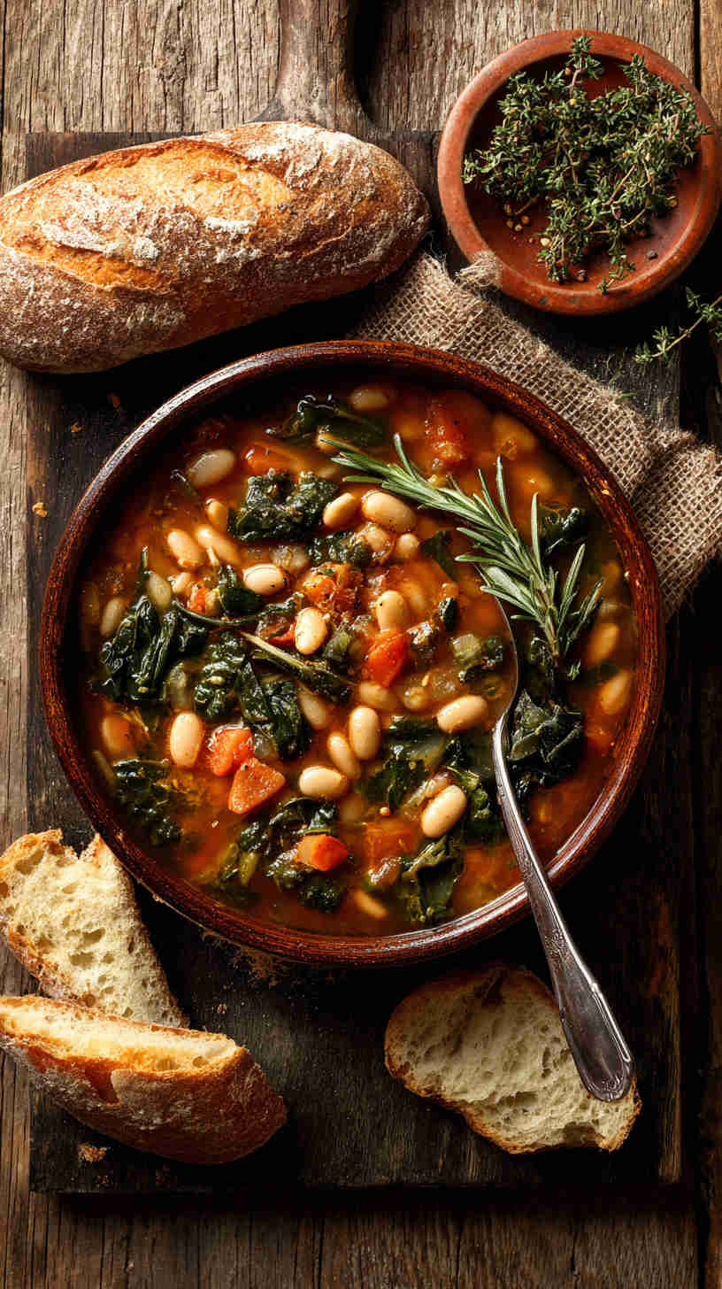 Slow Cooker Tuscan White Bean Soup