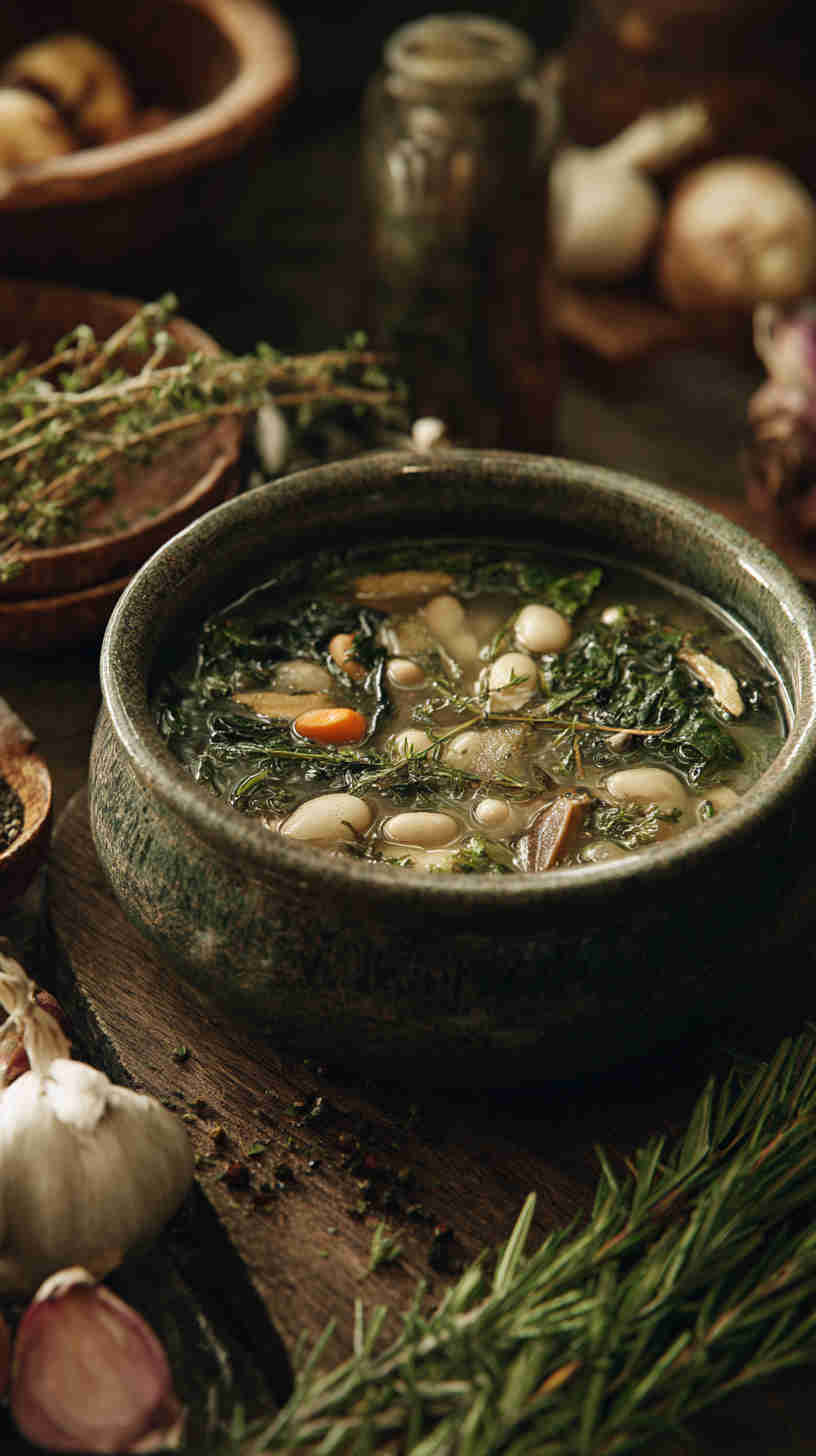 Slow Cooker Tuscan White Bean Soup