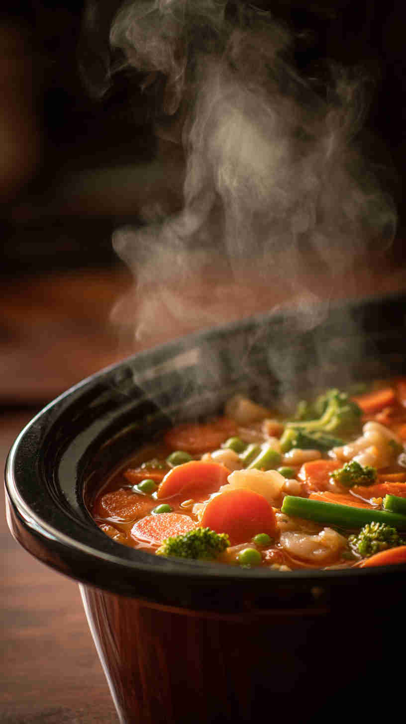 Slow Cooker Tuscan White Bean Soup