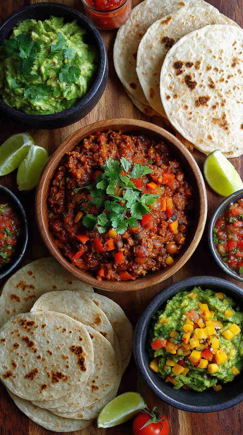 Slow Cooker Veggie Taco Filling with Peppers and Corn