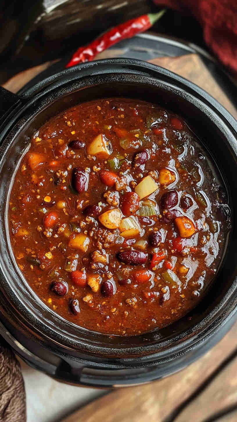 Smoky and Spicy Slow Cooker Chili