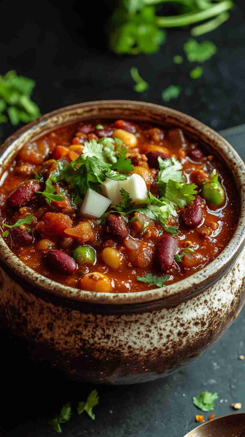 Smoky and Spicy Slow Cooker Chili