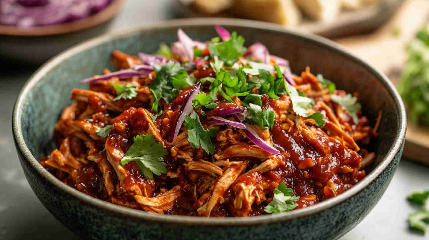 Spicy BBQ Pulled Chicken Bowls