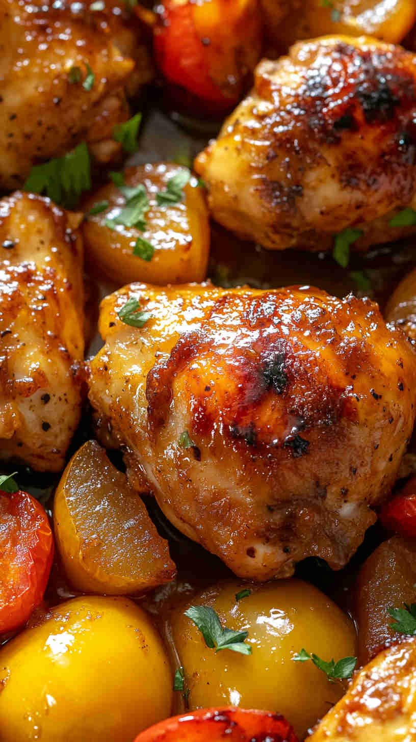 Sweet and Savory Apricot Chicken in the Slow Cooker