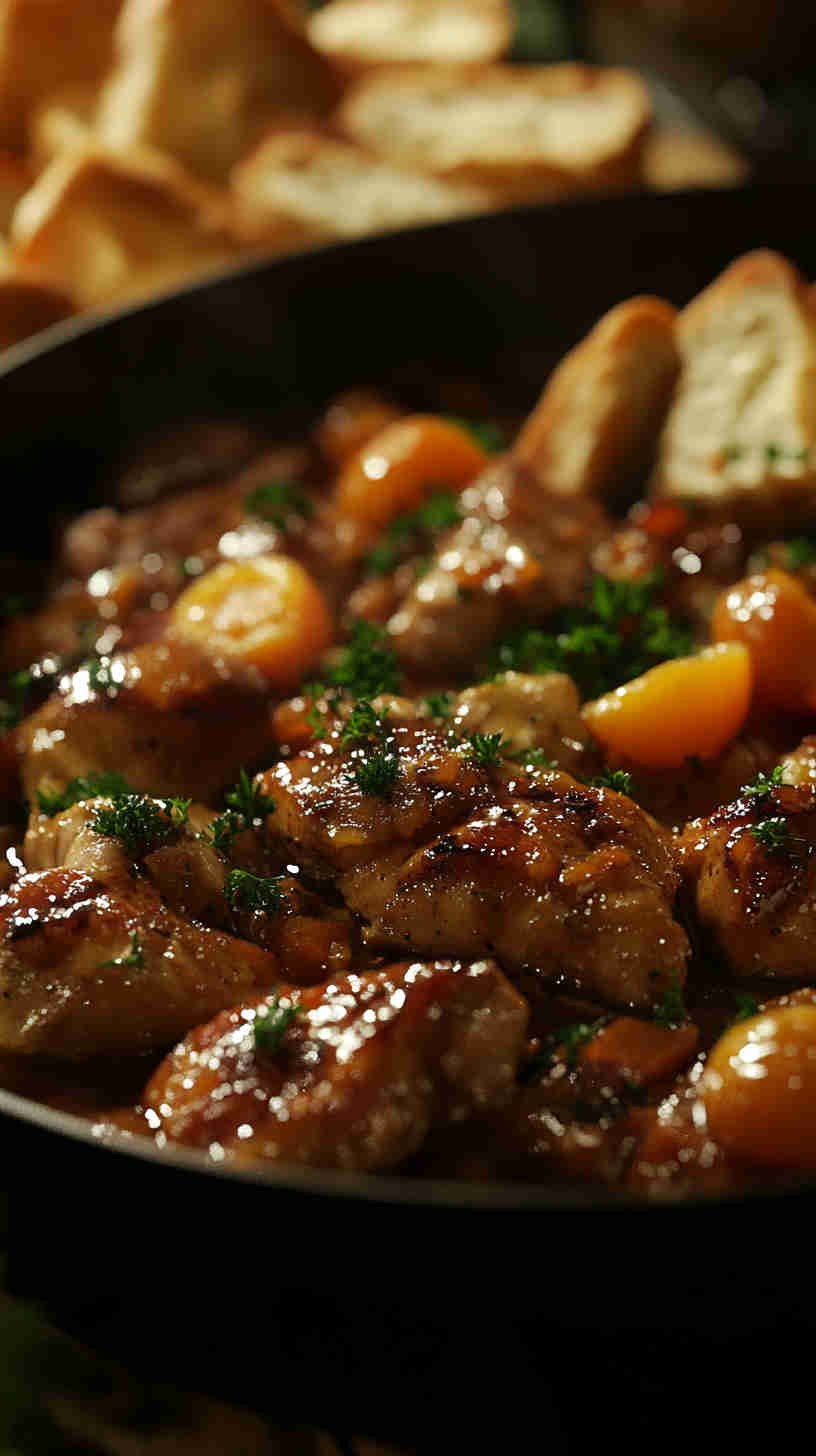 Sweet and Savory Apricot Chicken in the Slow Cooker