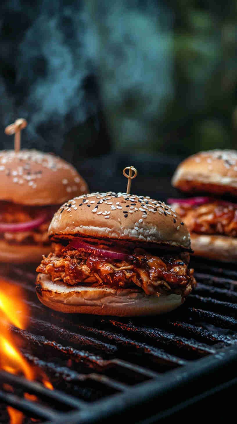 Sweet and Smoky BBQ Pulled Chicken Sandwiches