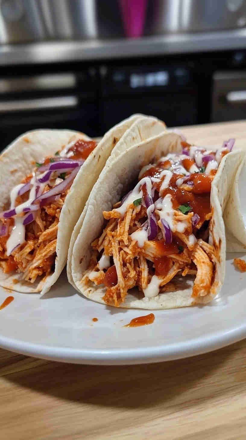 Tangy BBQ Pulled Chicken Tacos