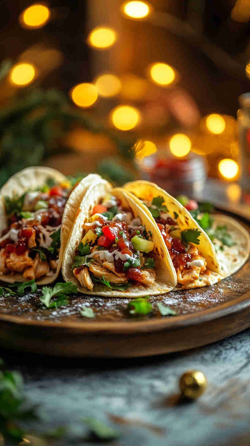 Tangy BBQ Pulled Chicken Tacos