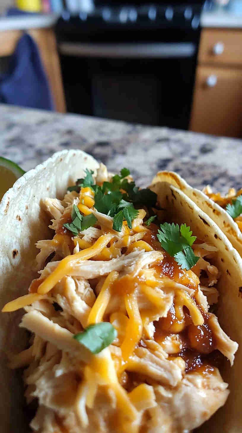 Tangy BBQ Pulled Chicken Tacos