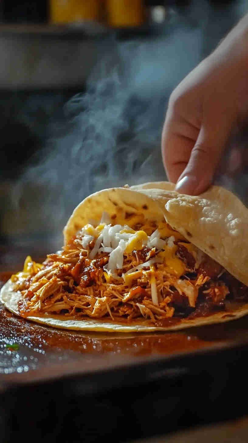 Tangy BBQ Pulled Chicken Tacos