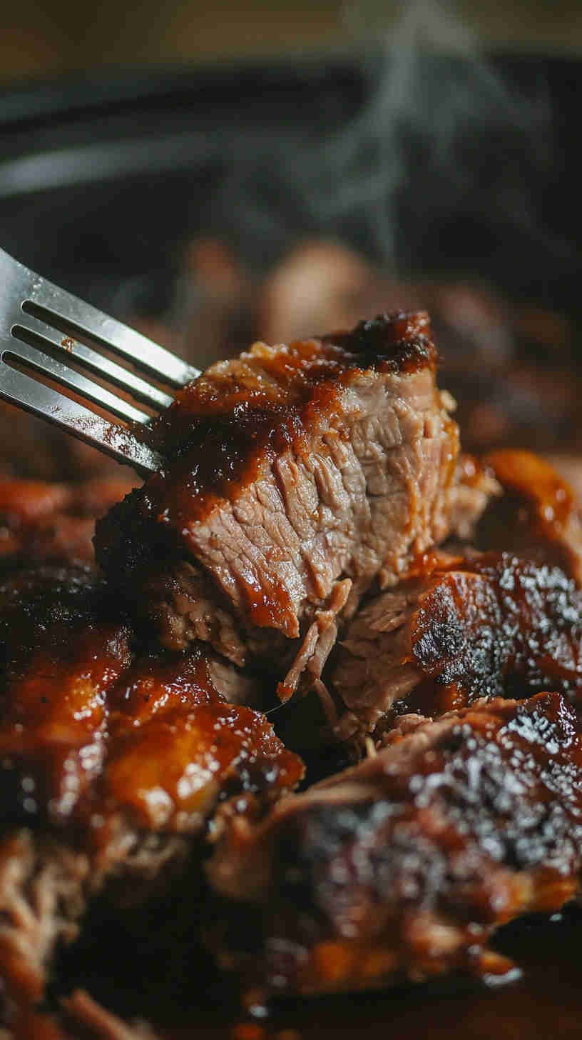 Tender BBQ Pork Roast in the Slow Cooker
