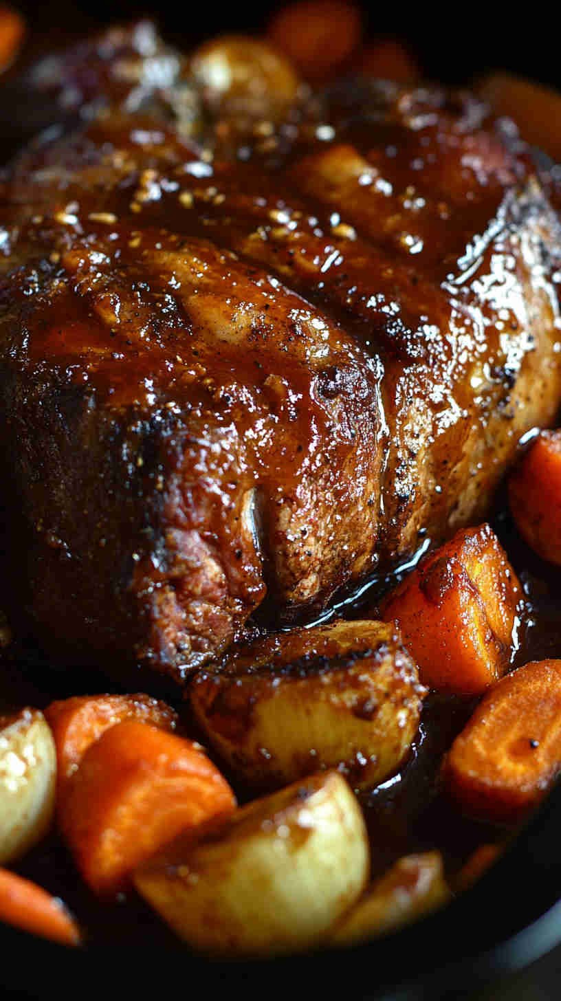 Tender BBQ Pork Roast in the Slow Cooker